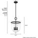 Belltown 4 Light 12.75 inch Natural Iron Pendant Ceiling Light