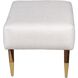 Oscar 13.25 inch Light Brown and Cream Ottoman