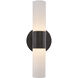 Fusion Collection - Cellini Family 4.5 inch Matte Black ADA Wall Sconce Wall Light, EVOLV