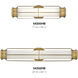 Saylor LED 24 inch Heritage Brass Bath Light Wall Light, Vertical