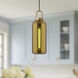 Alora Mood Soji 1 Light 5.13 inch Aged Gold Pendant Ceiling Light in Copper Glass