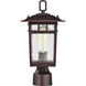 Cove Neck 14 inch Rustic Bronze Post Lantern, Small