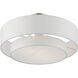 Meridian 2 Light 15 inch Brushed Nickel Semi-Flush Ceiling Light