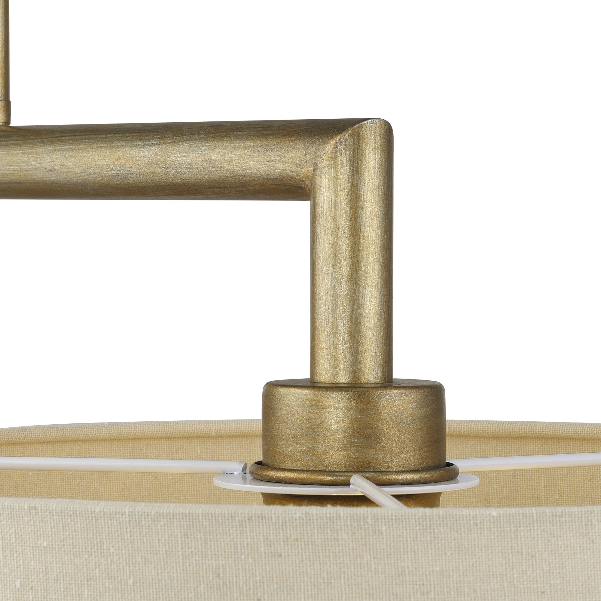 Bellingham 2 Light 35 inch Antique Gold Leaf Linear Chandelier Ceiling Light, Large