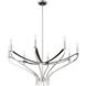 Sussex 8 Light 36.5 inch Polished Nickel and Black Chandelier Ceiling Light