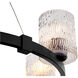 Stadium 6 Light 30 inch Noir Chandelier Ceiling Light