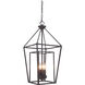 Hudson 4 Light 12 inch Oiled Bronze Foyer Light Ceiling Light, Small