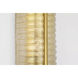 AERIN Claude LED 5.5 inch Hand-Rubbed Antique Brass Linear Sconce Wall Light in Gold Graniglia Glass