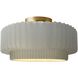 Radiance Collection - Pleated Tier LED 12 inch Matte White Semi-Flush Ceiling Light, Form+Finish+Function