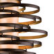 Vertigo 2 Light 18 inch Bronze / Gold Leaf Pendant Ceiling Light 