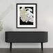 Modern Hydrangea White and Beige and Black and Neutral Framed Art