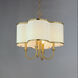 Clover 4 Light 20 inch Satin Brass Chandelier Ceiling Light