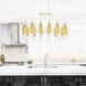 Croissant 28 Light 39 inch Satin Gold Island/Pool Table Light Ceiling Light