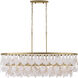 Nova Mara 5 Light 48 inch Painted Legacy Brass Linear Chandelier Ceiling Light