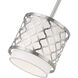 Arabesque 1 Light 7 inch Brushed Nickel Mini Pendant Ceiling Light