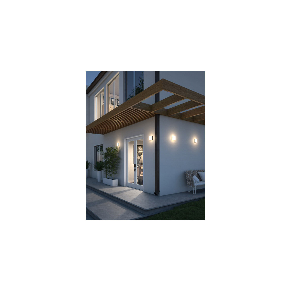 Sean Lavin Boxie LED 2 inch Charcoal Outdoor Wall/Flush Mount in LED 90 CRI 3000K 120V, Integrated LED