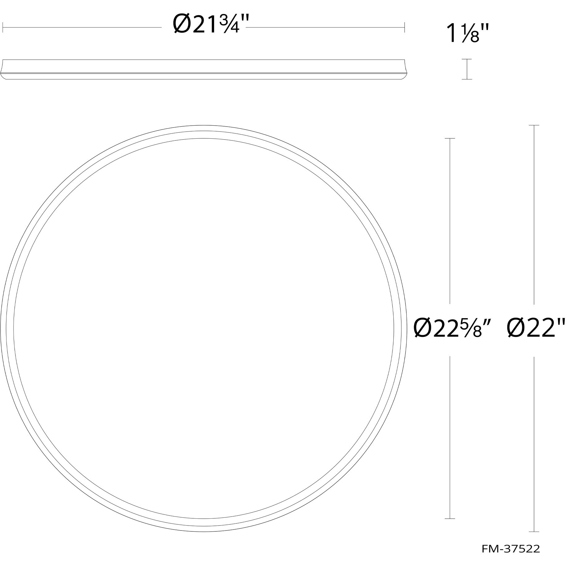 Parthenon LED 22 inch White Flush Mount Ceiling Light in 4000K, dweLED