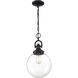 Skyloft 1 Light 9.88 inch Aged Bronze and Clear Pendant Ceiling Light