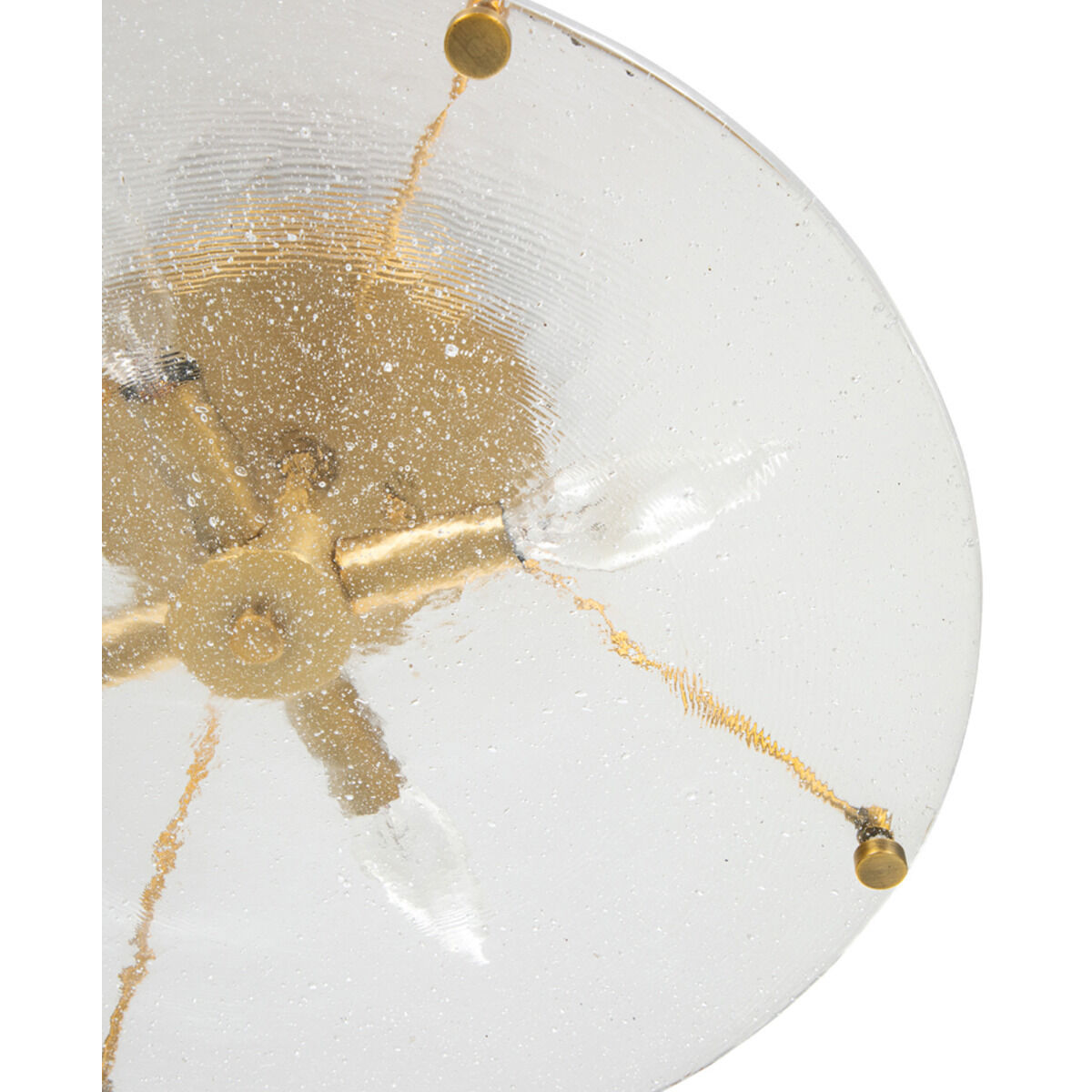 Madison 4 Light 16 inch Stained Gold / Cast Glass Flush Mount Ceiling Light