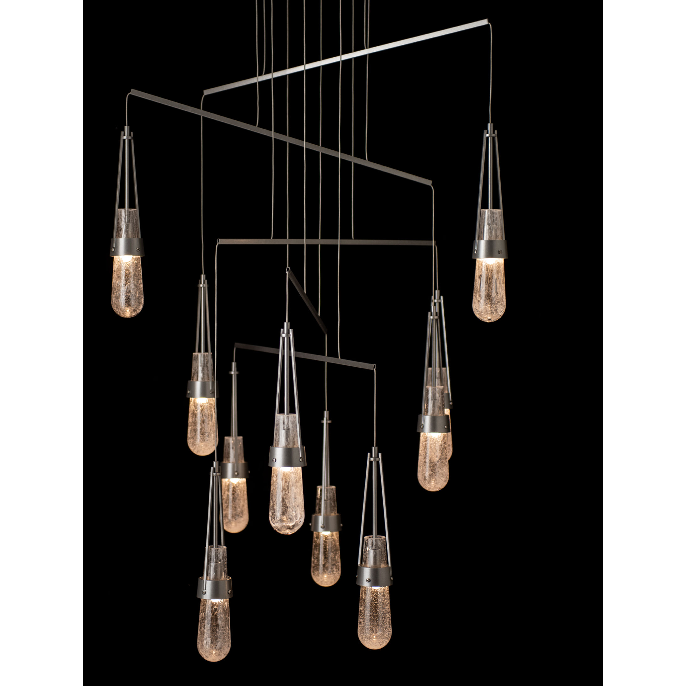 Link 10 Light 35 inch Sterling Mobile Pendant Ceiling Light in Clear Bubble