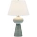 Elwyn 25.75 inch 150 watt Light Dusty Blue Glaze and Antique Brass Table Lamp Portable Light