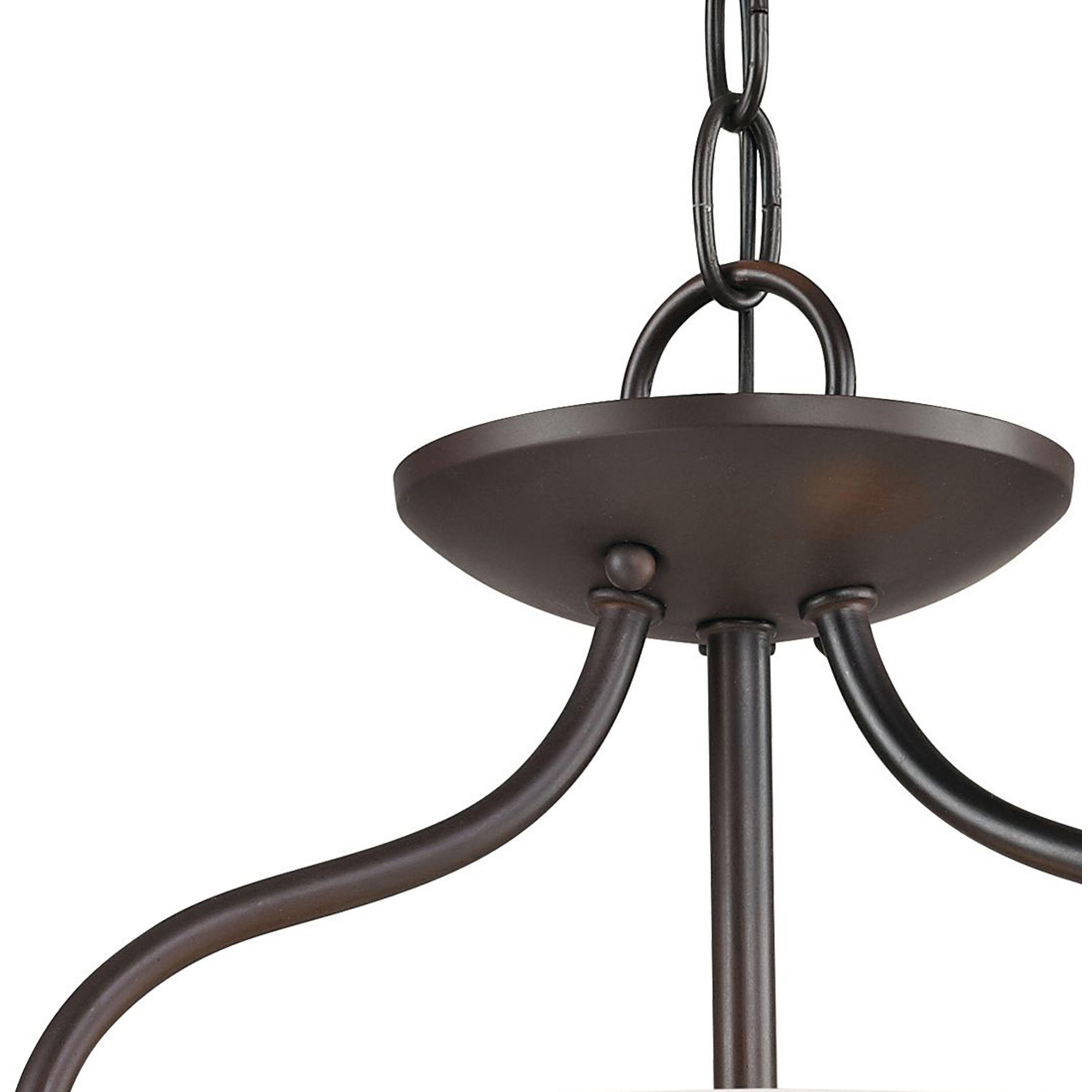 Conway 2 Light 15 inch Oil Rubbed Bronze Semi Flush Mount Ceiling Light