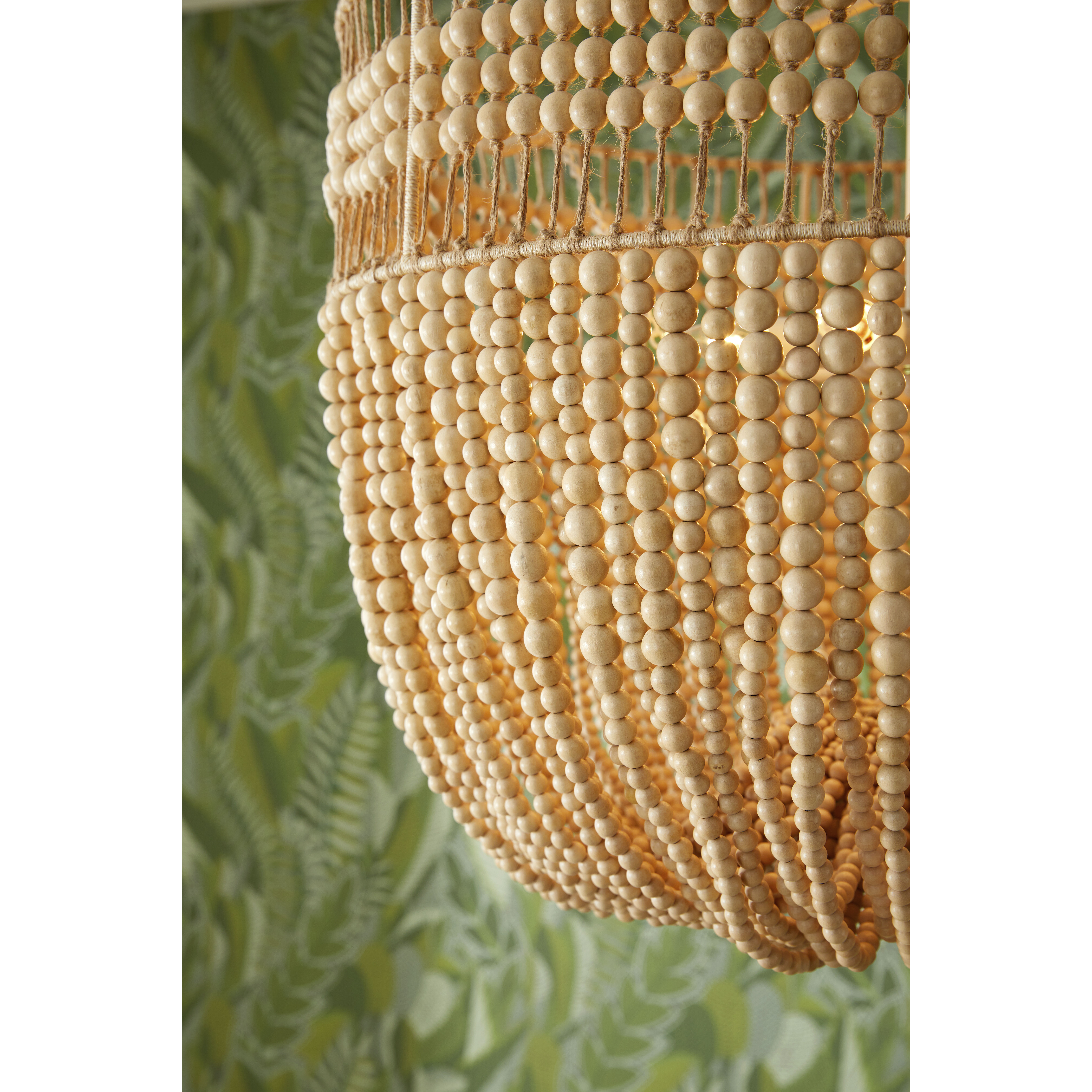 Nina 6 Light 28 inch Natural and White Chandelier Ceiling Light