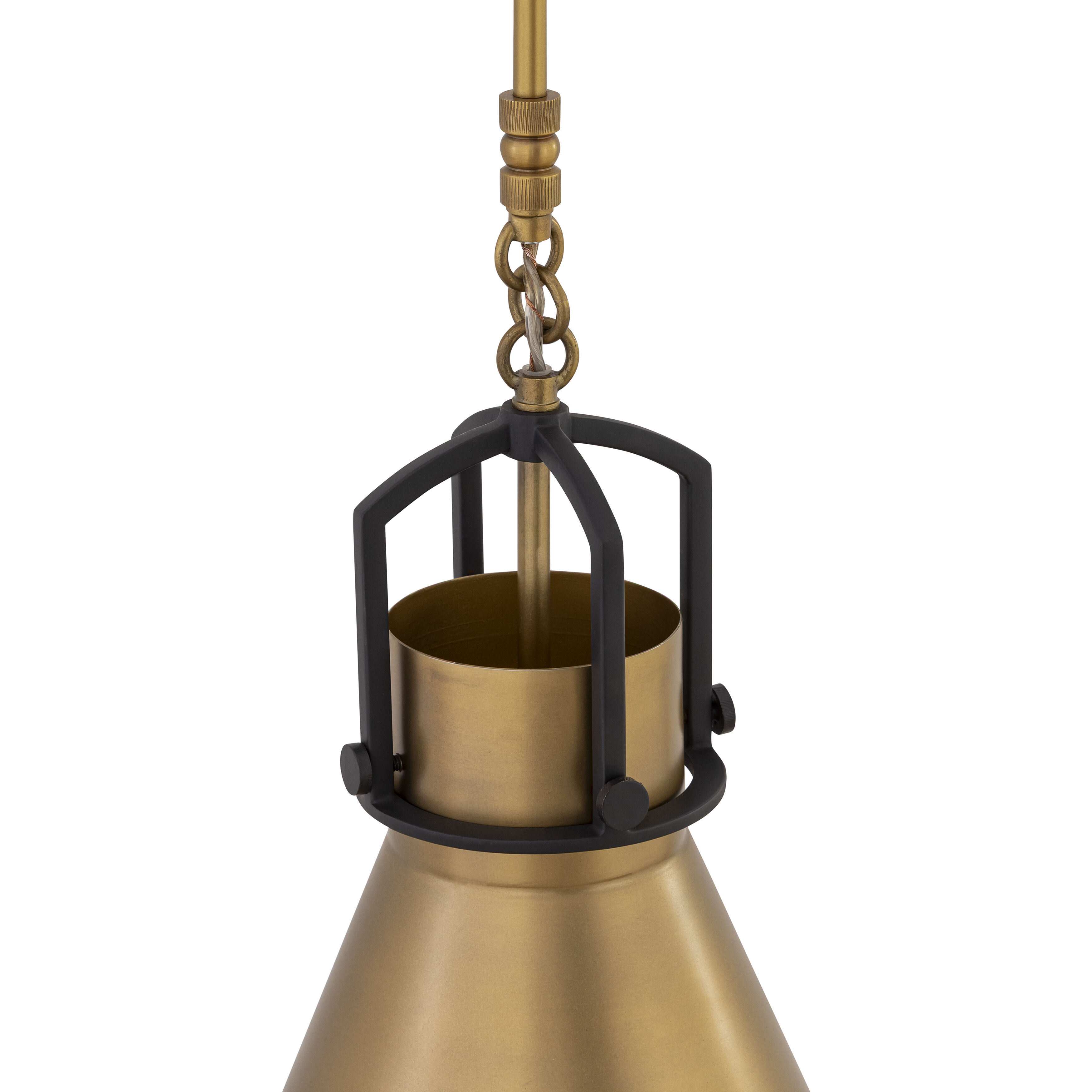 Fenric 1 Light 13.75 inch Legacy Brass and Dark Bronze Pendant Ceiling Light