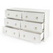 Lark 6 Drawer Dresser in White