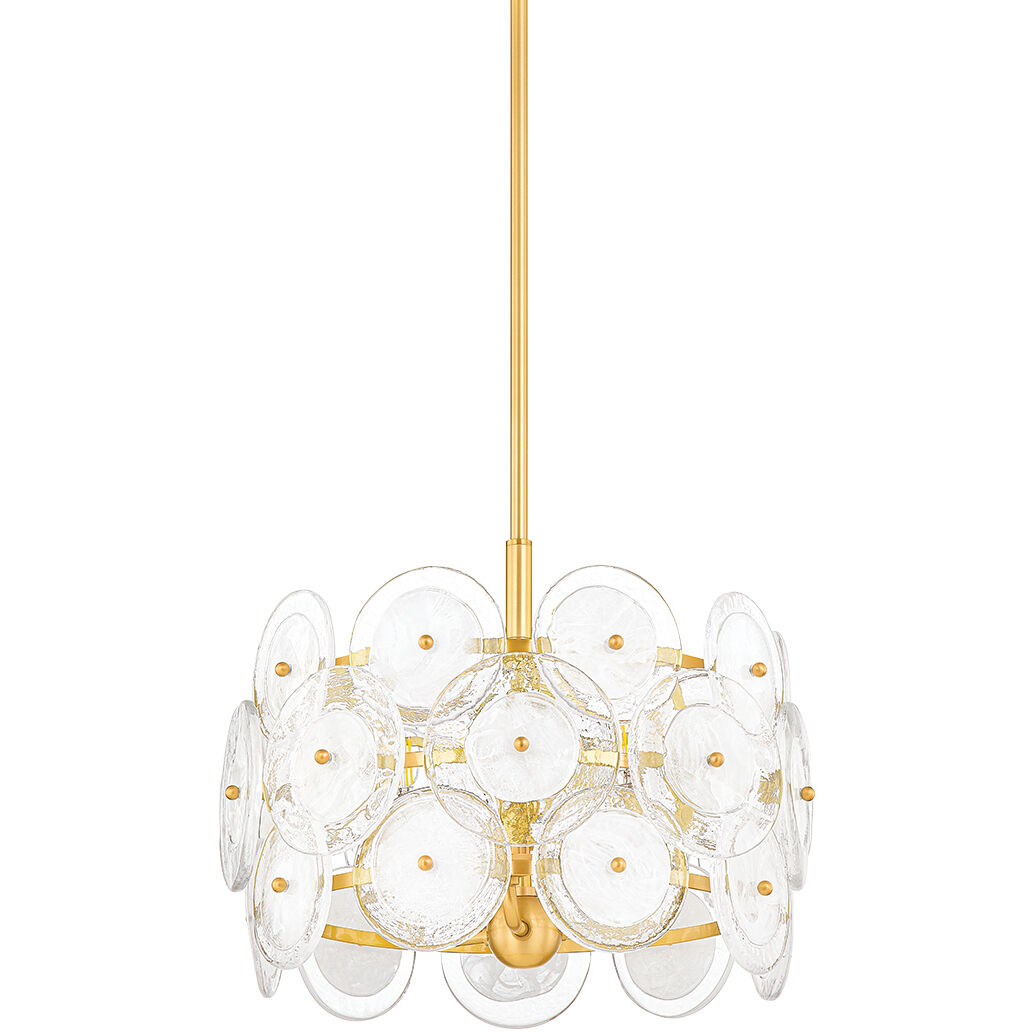 Zoella 3 Light 15.75 inch Aged Brass Pendant Ceiling Light