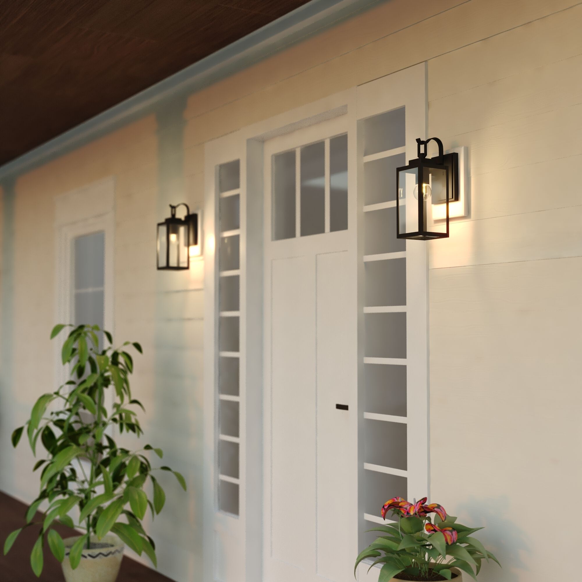 Clinton 1 Light 13.75 inch Matte Black Outdoor Wall