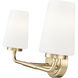 Montford 2 Light 16 inch Modern Gold Bath Vanity Light Wall Light