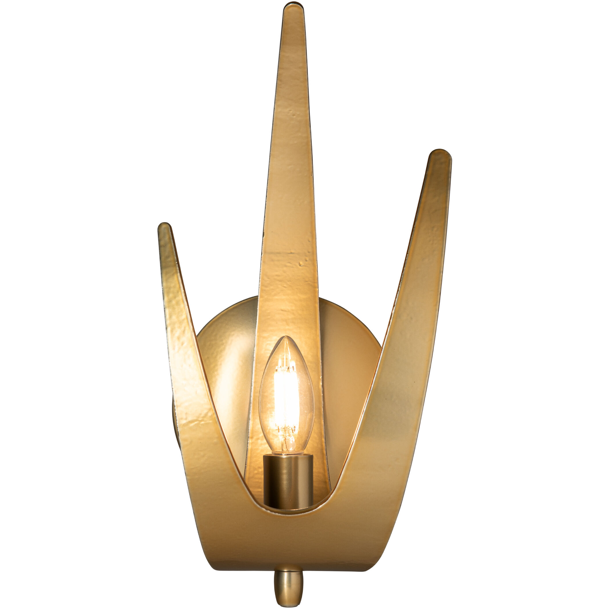 Caribou 1 Light 7.8 inch Modern Brass Wall Sconce Wall Light