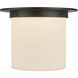 Mineral 1 Light 11.13 inch Urban Bronze and Matte Opal Glass Flush Mount Ceiling Light in Opal Glass Shade