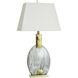 Marbell 32.5 inch 100.00 watt Faux White and Gray and Gold Table Lamp Portable Light