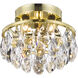 Clara 3 Light 10 inch Gold Flush Mount Ceiling Light