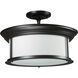 Sonna 3 Light 15.5 inch Bronze Semi Flush Mount Ceiling Light