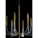 Acrylic 6 Light Acrylic And Brass Chandelier Ceiling Light