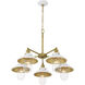 Downtown Edison 5 Light 23 inch White/Soft Brass Chandelier Ceiling Light