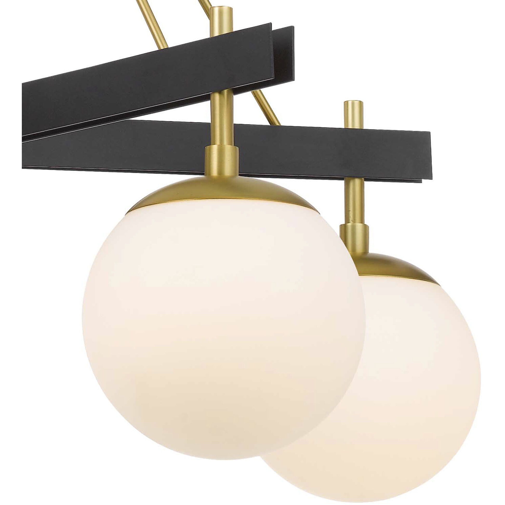 Allie 5 Light 28 inch Black/Satin Brass Chandelier Ceiling Light