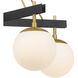 Allie 5 Light 28 inch Black/Satin Brass Chandelier Ceiling Light
