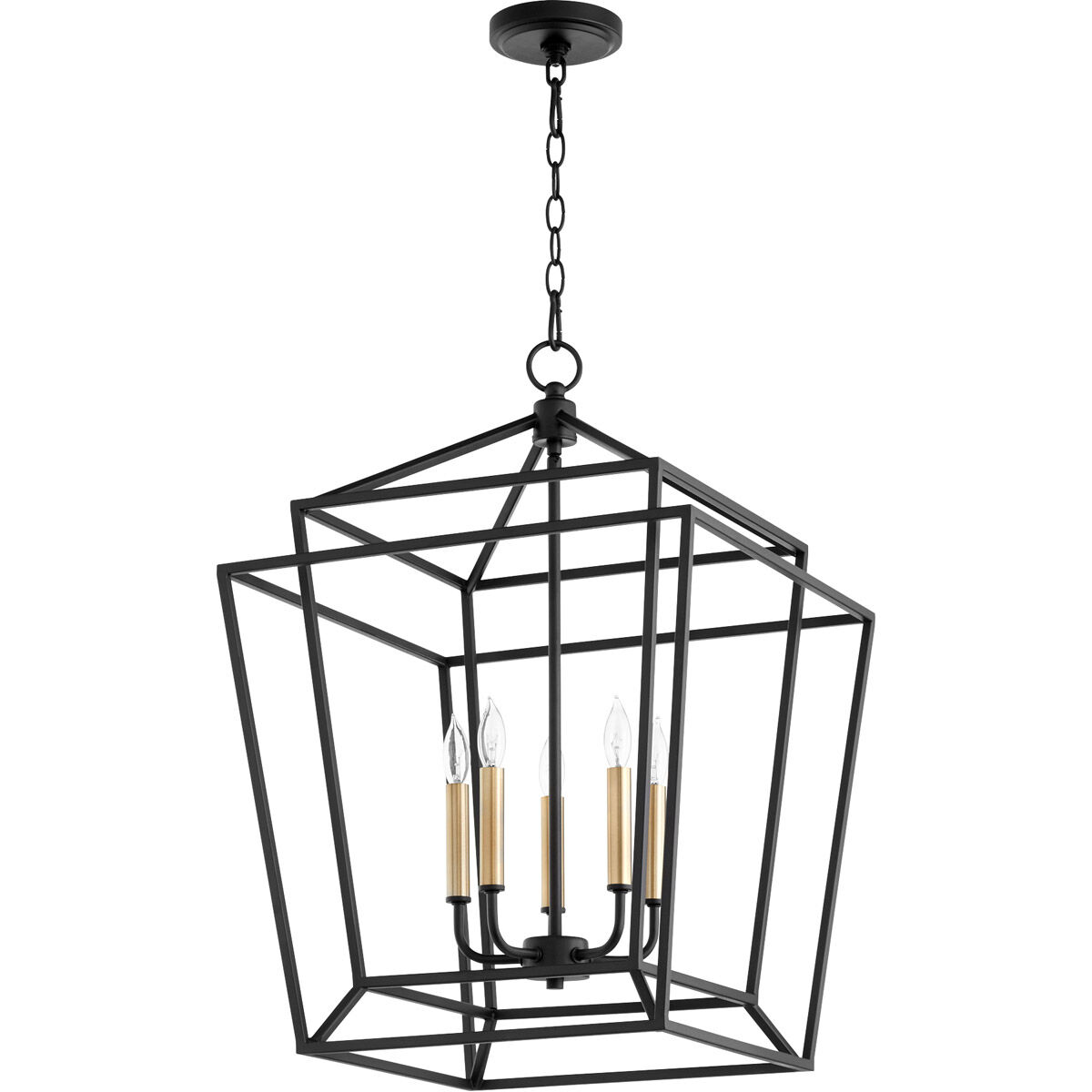 Monument 5 Light 18 inch Noir Foyer Pendant Ceiling Light