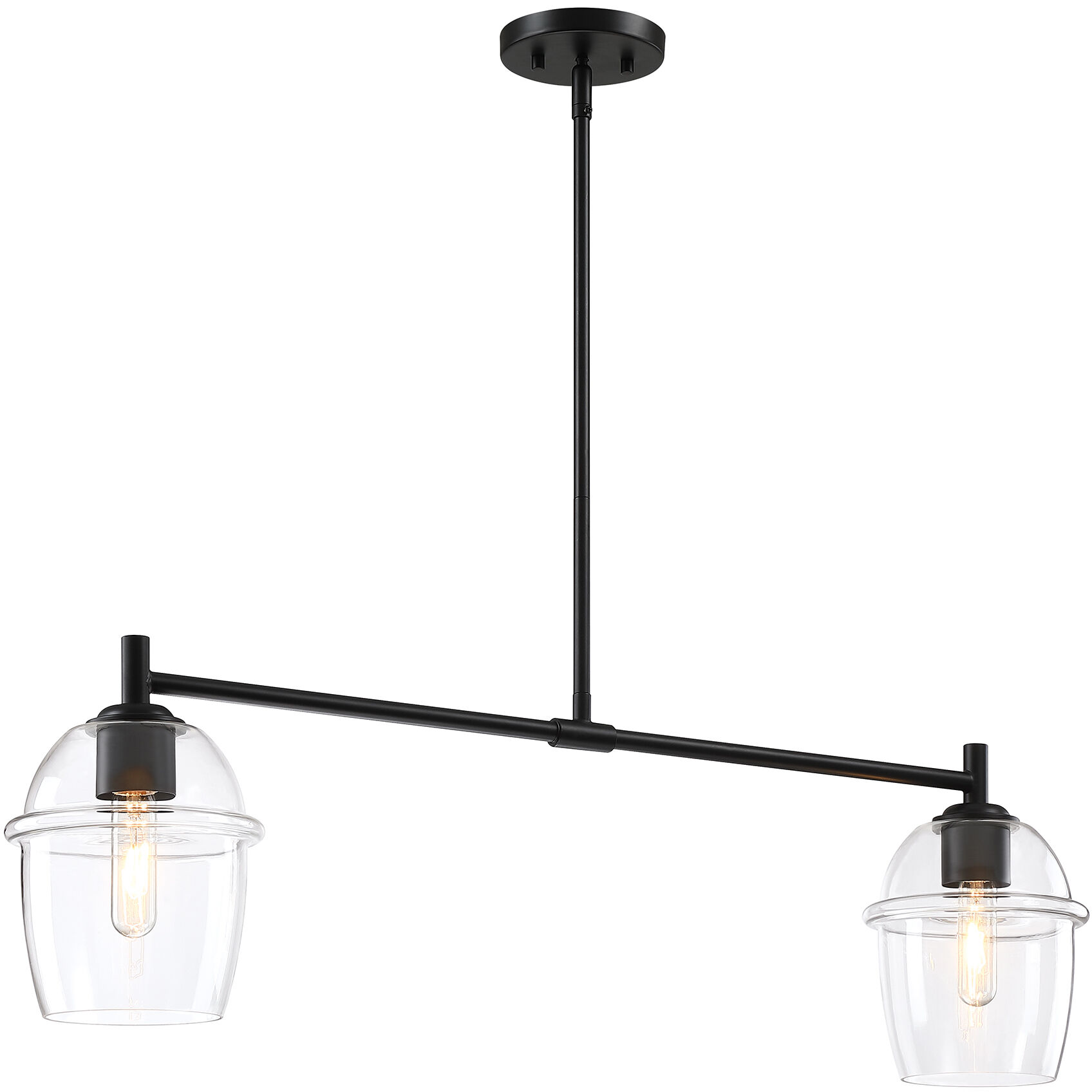 Summer Jazz 2 Light 36 inch Matte Black Island Pendant Ceiling Light