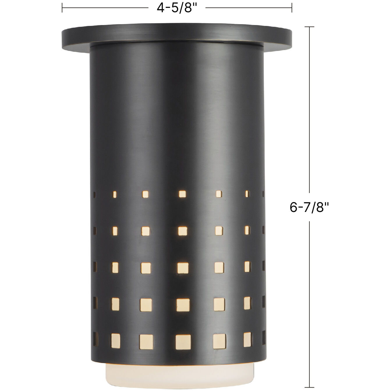 Astoria 1 Light 4.63 inch Vintage Brass Semi-Flush Mount Ceiling Light