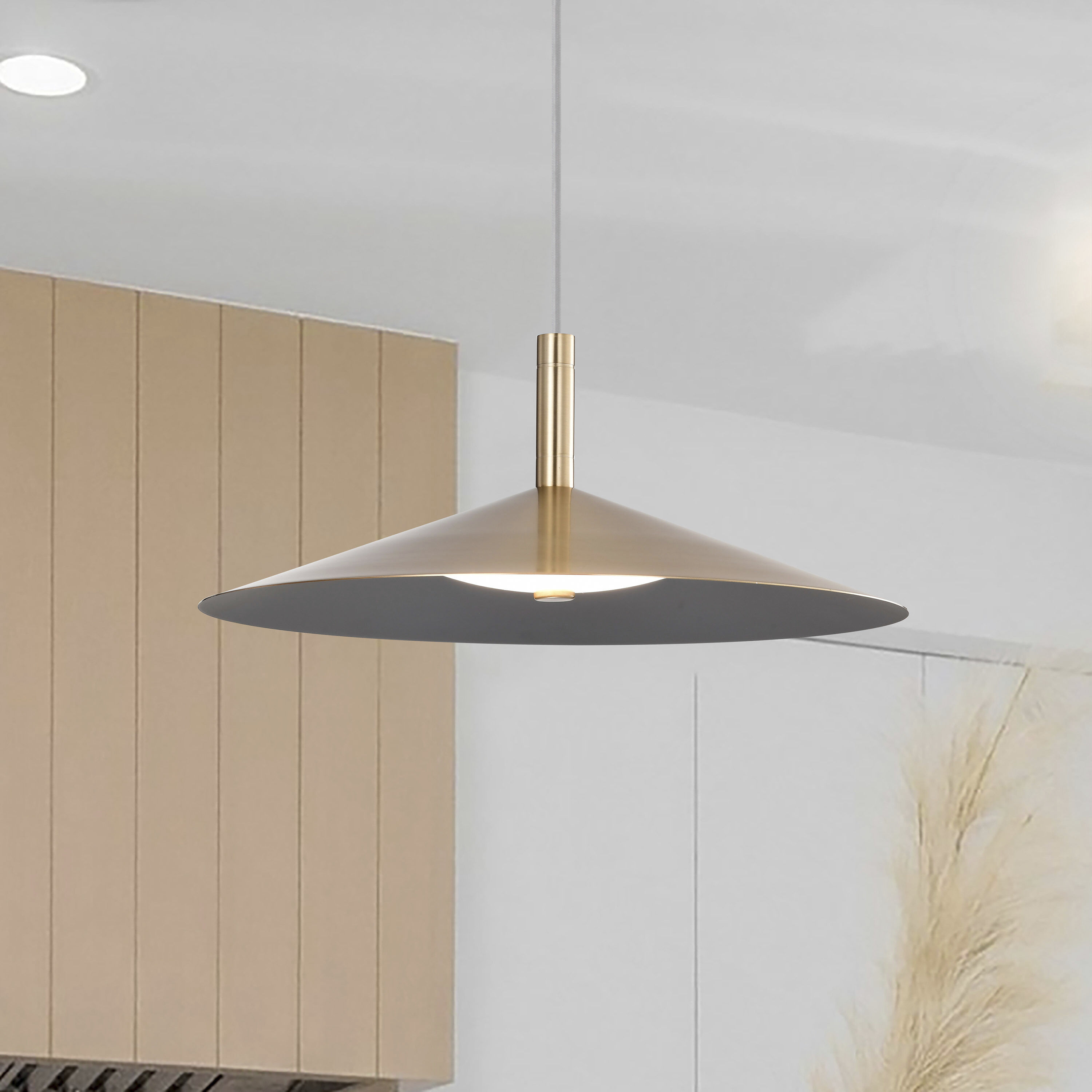 Corrine LED 18 inch Burnished Brass Pendant Ceiling Light