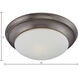 Fluor 2 Light 15 inch Oil Rubbed Bronze Flush Mount Ceiling Light