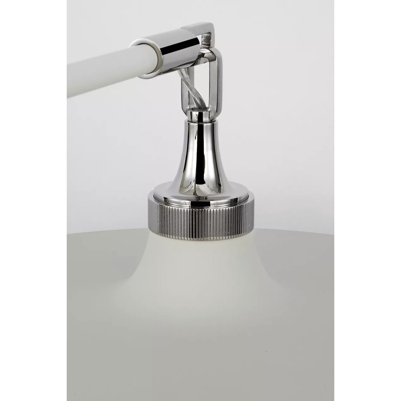 Thomas O'Brien Piatto LED 63.25 inch Polished Nickel and Plaster White Linear Pendant Ceiling Light