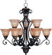 Symphony 9 Light 32 inch Oil Rubbed Bronze Multi-Tier Chandelier Ceiling Light