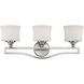 Terrell 3 Light 25.75 inch Satin Nickel Bathroom Vanity Light Wall Light