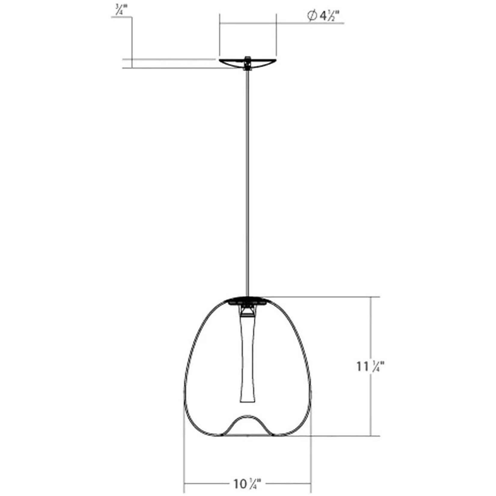 Mela LED 10 inch Satin Black Pendant Ceiling Light